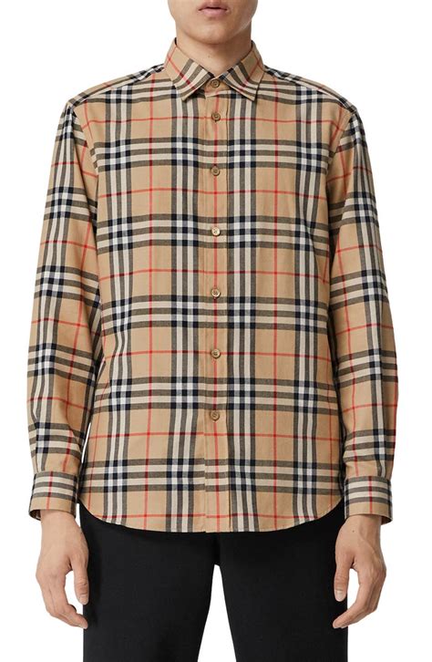 burberry small check shirt|Burberry Check button up shirt.